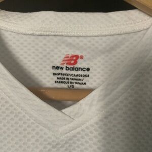 New Balance workout top white short sleeve